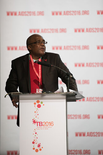 21st International AIDS Conference (AIDS 2016), Durban, South Africa.
Photo shows: TB2016 - Plenaries and Breakouts. Welcome Address given by
Aaron Motsoaledi, Minister of Health. Photo©International AIDS Society/Marcus Rose