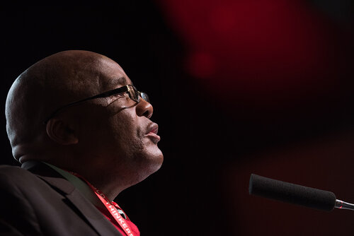 21st International AIDS Conference (AIDS 2016), Durban, South Africa.
Photo shows: TB2016 - Plenaries and Breakouts. Welcome Address given by
Aaron Motsoaledi, Minister of Health. Photo©International AIDS Society/Marcus Rose