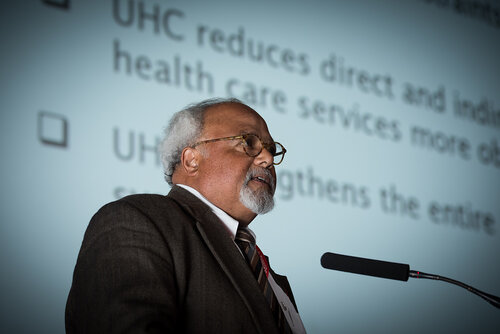21st International AIDS Conference (AIDS 2016), Durban, South Africa.
Photo shows: TB2016 - Plenaries and Breakouts. Eric Goosby, University of California San Francisco, United States. Photo©International AIDS Society/Marcus Rose
