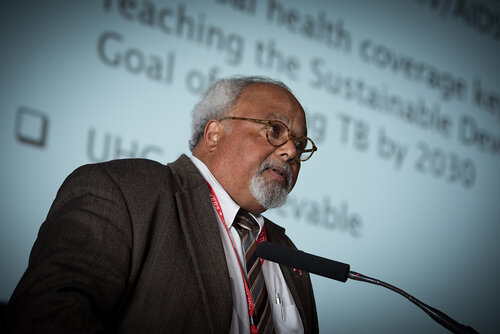 21st International AIDS Conference (AIDS 2016), Durban, South Africa.
Photo shows: TB2016 - Plenaries and Breakouts. Eric Goosby, University of California San Francisco, United States. Photo©International AIDS Society/Marcus Rose