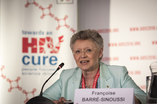 21st International AIDS Conference (AIDS 2016), Durban, South Africa.
Photo shows Françoise Barré-Sinoussi, Institut Pasteur, France, speaking at the Towards an HIV Cure Press Conference.
Photo©International AIDS Society/Steve Forrest/Workers' Photos