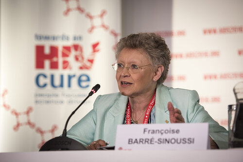 21st International AIDS Conference (AIDS 2016), Durban, South Africa.
Photo shows Françoise Barré-Sinoussi, Institut Pasteur, France, speaking at the Towards an HIV Cure Press Conference.
Photo©International AIDS Society/Steve Forrest/Workers' Photos