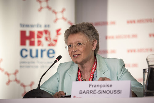 21st International AIDS Conference (AIDS 2016), Durban, South Africa.
Photo shows Françoise Barré-Sinoussi, Institut Pasteur, France, speaking at the Towards an HIV Cure Press Conference.
Photo©International AIDS Society/Steve Forrest/Workers' Photos