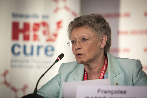 21st International AIDS Conference (AIDS 2016), Durban, South Africa.
Photo shows Françoise Barré-Sinoussi, Institut Pasteur, France, speaking at the Towards an HIV Cure Press Conference.
Photo©International AIDS Society/Steve Forrest/Workers' Photos