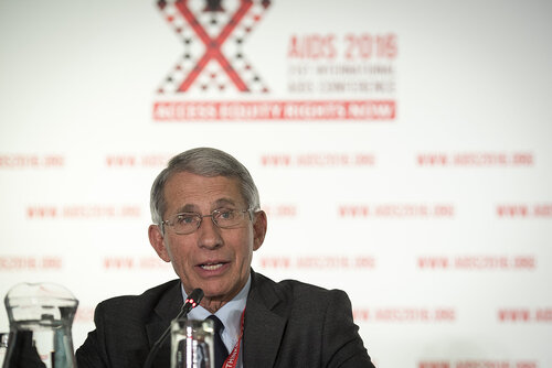 21st International AIDS Conference (AIDS 2016), Durban, South Africa.
Photo shows Anthony Fauci, M.D. NIAID Director, speaking at the Towards an HIV Cure Press Conference.
Photo©International AIDS Society/Steve Forrest/Workers' Photos