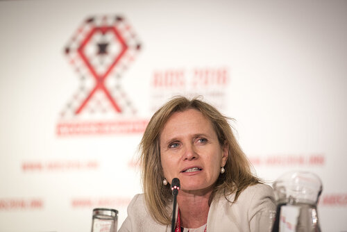 21st International AIDS Conference (AIDS 2016), Durban, South Africa.
Photo shows Sharon Lewin, The Doherty Institute, University of Melbourne, Australia, speaking at the Towards an HIV Cure Press Conference.
Photo©International AIDS Society/Steve Forrest/Workers' Photos
