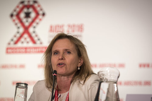 21st International AIDS Conference (AIDS 2016), Durban, South Africa.
Photo shows Sharon Lewin, The Doherty Institute, University of Melbourne, Australia, speaking at the Towards an HIV Cure Press Conference.
Photo©International AIDS Society/Steve Forrest/Workers' Photos