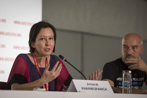 21st International AIDS Conference (AIDS 2016), Durban, South Africa.
Photo shows Jintanat Ananworanich, Global Scientific Strategy Co-author, speaking at the Towards an HIV Cure Press Conference.
Photo©International AIDS Society/Steve Forrest/Workers' Photos