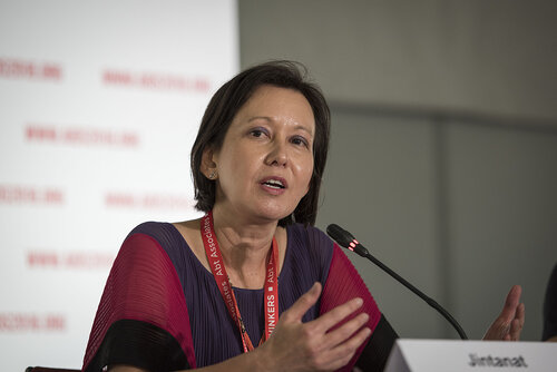 21st International AIDS Conference (AIDS 2016), Durban, South Africa.
Photo shows Jintanat Ananworanich, Global Scientific Strategy Co-author, speaking at the Towards an HIV Cure Press Conference.
Photo©International AIDS Society/Steve Forrest/Workers' Photos