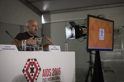 21st International AIDS Conference (AIDS 2016), Durban, South Africa.
Photo shows Giulio Maria Corbelli, European AIDS Treatment Group, at the Towards an HIV Cure Press Conference.
Photo©International AIDS Society/Steve Forrest/Workers' Photos