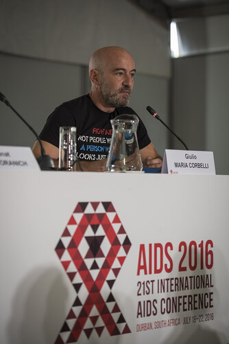 21st International AIDS Conference (AIDS 2016), Durban, South Africa.
Photo shows Giulio Maria Corbelli, European AIDS Treatment Group, at the Towards an HIV Cure Press Conference.
Photo©International AIDS Society/Steve Forrest/Workers' Photos