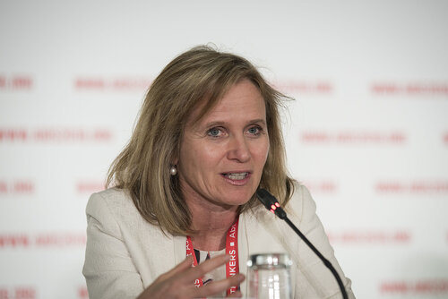 21st International AIDS Conference (AIDS 2016), Durban, South Africa.
Photo shows Sharon Lewin, The Doherty Institute, University of Melbourne, Australia, speaking at the Towards an HIV Cure Press Conference.
Photo©International AIDS Society/Steve Forrest/Workers' Photos