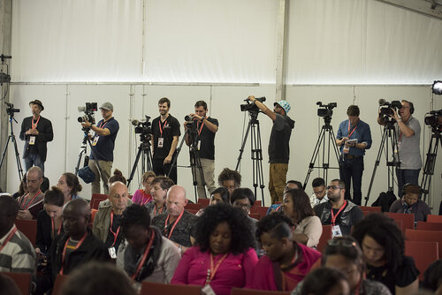 21st International AIDS Conference (AIDS 2016), Durban, South Africa.
Photo shows the Towards an HIV Cure Press Conference.
Photo©International AIDS Society/Steve Forrest/Workers' Photos