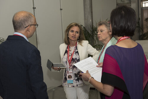 21st International AIDS Conference (AIDS 2016), Durban, South Africa.
Photo shows backstage at the Towards an HIV Cure Press Conference.
Photo©International AIDS Society/Steve Forrest/Workers' Photos