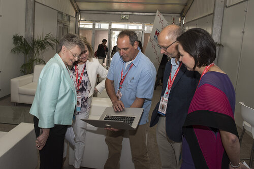 21st International AIDS Conference (AIDS 2016), Durban, South Africa.
Photo shows backstage at the Towards an HIV Cure Press Conference.
Photo©International AIDS Society/Steve Forrest/Workers' Photos