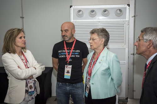 21st International AIDS Conference (AIDS 2016), Durban, South Africa.
Photo shows backstage at the Towards an HIV Cure Press Conference.
Photo©International AIDS Society/Steve Forrest/Workers' Photos