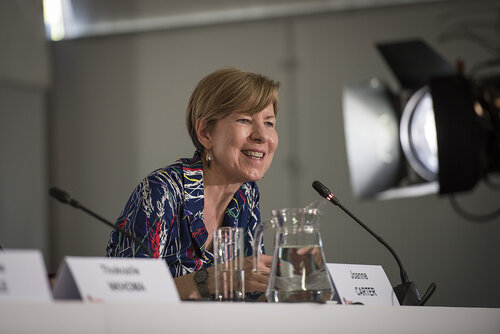 21st International AIDS Conference (AIDS 2016), Durban, South Africa.
Photo shows Joanne Carter speaking at the TB2016 Press Conference.
Photo©International AIDS Society/Steve Forrest/Workers' Photos