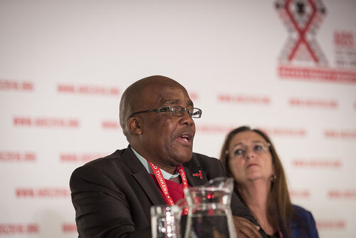 21st International AIDS Conference (AIDS 2016), Durban, South Africa.
Photo shows Aaron Motsoaledi Minister of Health (South Africa), speaking at the TB2016 Press Conference.
Photo©International AIDS Society/Steve Forrest/Workers' Photos