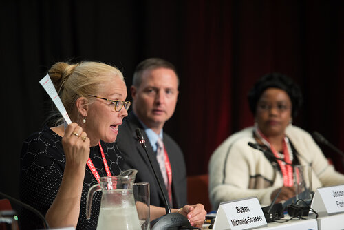 21st International AIDS Conference (AIDS 2016), Durban, South Africa.
Photo shows: Nursing HIV 2016. Susan Michaels-Strasser, ICAP at Columbia University. Photo©International AIDS Society/Marcus Rose