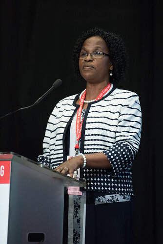 21st International AIDS Conference (AIDS 2016), Durban, South Africa. Photo shows: Nursing 2016. Agnes Waudo, ARC Secretariat, Kenya. Photo©International AIDS Society/Marcus Rose
