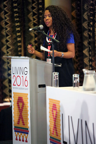 21st International AIDS Conference (AIDS 2016), Durban, South Africa.
Plenary Chair : Prudence Mabele
The Positive Leadership Summit  - Room M22
Photo©International AIDS Society/Abhi Indrarajan