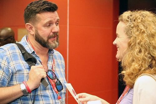 21st International AIDS Conference (AIDS 2016), Durban, South Africa.
Alastair Hudson and Sophie Strachan
The Positive Leadership Summit  - Outside Room M22 at Tea Break
Photo©International AIDS Society/Abhi Indrarajan