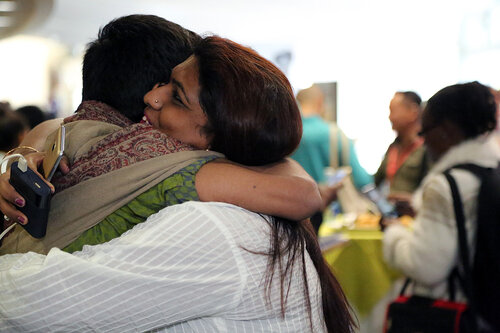 21st International AIDS Conference (AIDS 2016), Durban, South Africa.
Gautam Vadav and Amruta Soni
The Positive Leadership Summit  - Outside Room M22 at Tea Break
Photo©International AIDS Society/Abhi Indrarajan