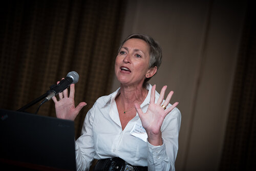 21st International AIDS Conference (AIDS 2016), Durban, South Africa. Photo shows: ILF/CIPHER Thematic Roundtable on Paediatric ARVs. Speaker: Linda-Gail Bekker. Photo©International AIDS Society/Marcus Rose