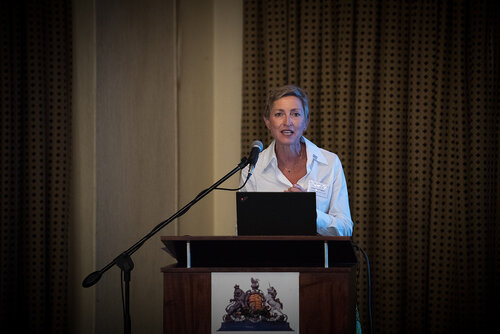 21st International AIDS Conference (AIDS 2016), Durban, South Africa. Photo shows: ILF/CIPHER Thematic Roundtable on Paediatric ARVs. Speaker: Linda-Gail Bekker. Photo©International AIDS Society/Marcus Rose
