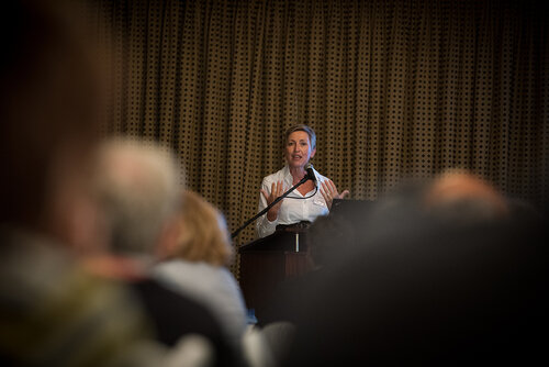 21st International AIDS Conference (AIDS 2016), Durban, South Africa. Photo shows: ILF/CIPHER Thematic Roundtable on Paediatric ARVs. Speaker: Linda-Gail Bekker. Photo©International AIDS Society/Marcus Rose