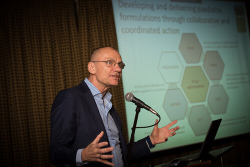 21st International AIDS Conference (AIDS 2016), Durban, South Africa. Photo shows: ILF/CIPHER Thematic Roundtable on Paediatric ARVs. Speaker: Himschall Gottfried. Photo©International AIDS Society/Marcus Rose
