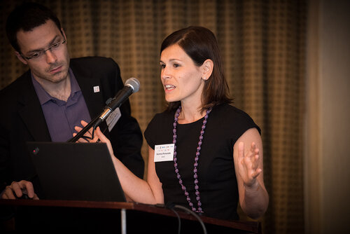21st International AIDS Conference (AIDS 2016), Durban, South Africa. Photo shows: ILF/CIPHER Thematic Roundtable on Paediatric ARVs. Speaker: Martina Penazzato. Photo©International AIDS Society/Marcus Rose