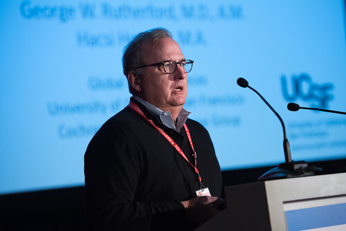 21st International AIDS Conference (AIDS 2016), Durban, South Africa.
Photo shows: Global HIV Clinical Forum: Integrase Inhibitors. Speaker: George W. Rutherford. Photo©International AIDS Society/Marcus Rose