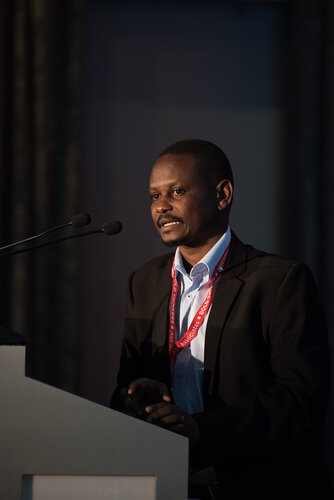 21st International AIDS Conference (AIDS 2016), Durban, South Africa.
Photo shows: Global HIV Clinical Forum: Integrase Inhibitors. Speaker: Victor Musiime. Photo©International AIDS Society/Marcus Rose