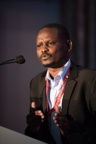 21st International AIDS Conference (AIDS 2016), Durban, South Africa.
Photo shows: Global HIV Clinical Forum: Integrase Inhibitors. Speaker: Victor Musiime. Photo©International AIDS Society/Marcus Rose