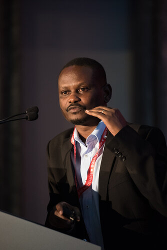 21st International AIDS Conference (AIDS 2016), Durban, South Africa.
Photo shows: Global HIV Clinical Forum: Integrase Inhibitors. Speaker: Victor Musiime. Photo©International AIDS Society/Marcus Rose