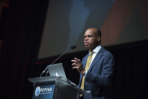 21st International AIDS Conference (AIDS 2016), Durban, South Africa.
Photo shows Patrick Gaspard, U.S. Ambassador to the Republic of South Africa speaking at the PEPFAR Annual Meeting.
Photo©International AIDS Society/Steve Forrest/Workers' Photos