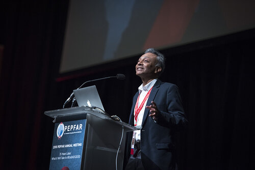21st International AIDS Conference (AIDS 2016), Durban, South Africa.
Photo shows Patrick Gaspard, U.S. Ambassador to the Republic of South Africa speaking at the PEPFAR Annual Meeting.
Photo©International AIDS Society/Steve Forrest/Workers' Photos