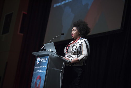 21st International AIDS Conference (AIDS 2016), Durban, South Africa.
Photo shows Her Royal Highness Princess Mukelile Zulu of South Africa speaking at the PEPFAR Annual Meeting.
Photo©International AIDS Society/Steve Forrest/Workers' Photos