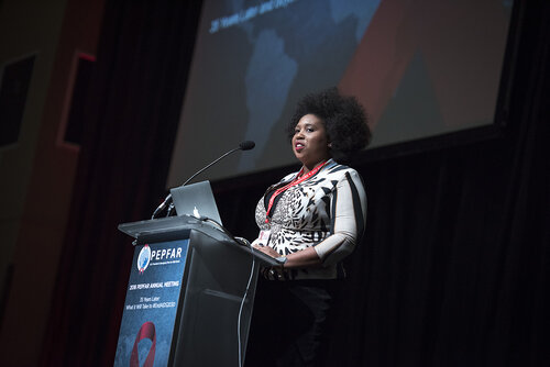 21st International AIDS Conference (AIDS 2016), Durban, South Africa.
Photo shows Her Royal Highness Princess Mukelile Zulu of South Africa speaking at the PEPFAR Annual Meeting.
Photo©International AIDS Society/Steve Forrest/Workers' Photos