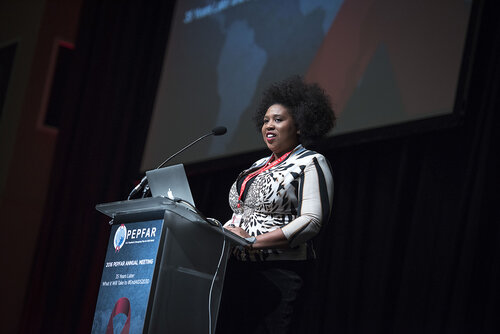 21st International AIDS Conference (AIDS 2016), Durban, South Africa.
Photo shows Her Royal Highness Princess Mukelile Zulu of South Africa speaking at the PEPFAR Annual Meeting.
Photo©International AIDS Society/Steve Forrest/Workers' Photos