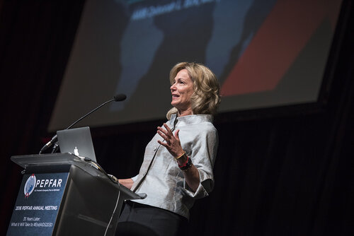 21st International AIDS Conference (AIDS 2016), Durban, South Africa.
Photo shows Ambassador Deborah Birx, US Global AIDS Coordinator & US Special Representative for Global Health Diplomacy, speaking at the PEPFAR Annual Meeting.
Photo©International AIDS Society/Steve Forrest/Workers' Photos