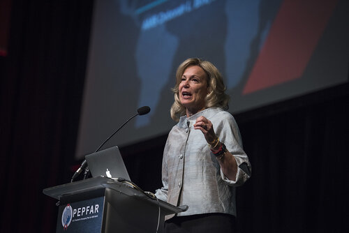 21st International AIDS Conference (AIDS 2016), Durban, South Africa.
Photo shows Ambassador Deborah Birx, US Global AIDS Coordinator & US Special Representative for Global Health Diplomacy, speaking at the PEPFAR Annual Meeting.
Photo©International AIDS Society/Steve Forrest/Workers' Photos
