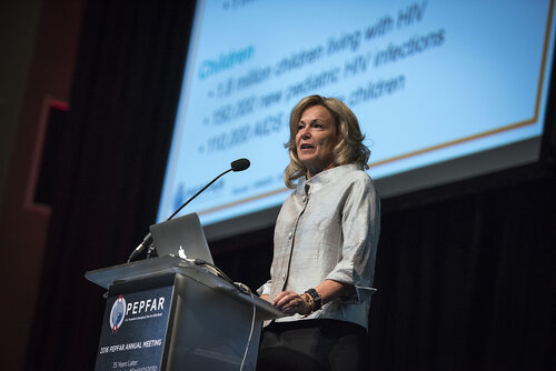 21st International AIDS Conference (AIDS 2016), Durban, South Africa.
Photo shows Ambassador Deborah Birx, US Global AIDS Coordinator & US Special Representative for Global Health Diplomacy, speaking at the PEPFAR Annual Meeting.
Photo©International AIDS Society/Steve Forrest/Workers' Photos