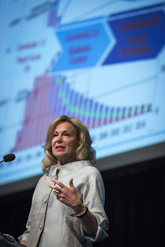 21st International AIDS Conference (AIDS 2016), Durban, South Africa.
Photo shows Ambassador Deborah Birx, US Global AIDS Coordinator & US Special Representative for Global Health Diplomacy, speaking at the PEPFAR Annual Meeting.
Photo©International AIDS Society/Steve Forrest/Workers' Photos