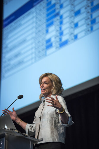 21st International AIDS Conference (AIDS 2016), Durban, South Africa.
Photo shows Ambassador Deborah Birx, US Global AIDS Coordinator & US Special Representative for Global Health Diplomacy, speaking at the PEPFAR Annual Meeting.
Photo©International AIDS Society/Steve Forrest/Workers' Photos