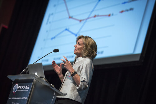 21st International AIDS Conference (AIDS 2016), Durban, South Africa.
Photo shows Ambassador Deborah Birx, US Global AIDS Coordinator & US Special Representative for Global Health Diplomacy, speaking at the PEPFAR Annual Meeting.
Photo©International AIDS Society/Steve Forrest/Workers' Photos