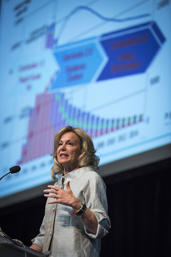 21st International AIDS Conference (AIDS 2016), Durban, South Africa.
Photo shows Ambassador Deborah Birx, US Global AIDS Coordinator & US Special Representative for Global Health Diplomacy, speaking at the PEPFAR Annual Meeting.
Photo©International AIDS Society/Steve Forrest/Workers' Photos