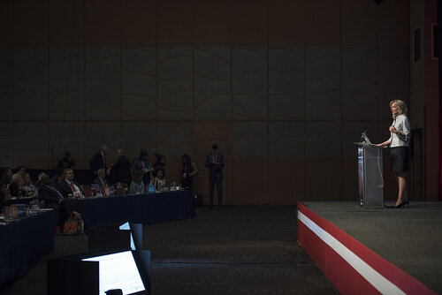 21st International AIDS Conference (AIDS 2016), Durban, South Africa.
Photo shows PEPFAR Annual Meeting.
Photo©International AIDS Society/Steve Forrest/Workers' Photos