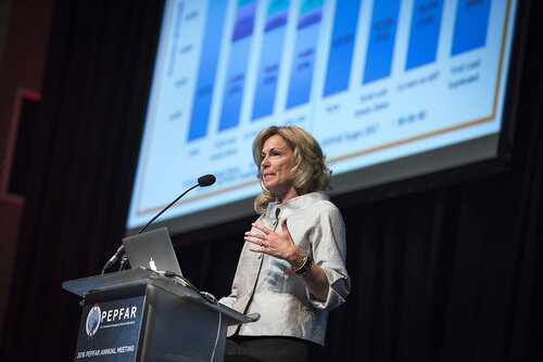 21st International AIDS Conference (AIDS 2016), Durban, South Africa.
Photo shows Ambassador Deborah Birx, US Global AIDS Coordinator & US Special Representative for Global Health Diplomacy, speaking at the PEPFAR Annual Meeting.
Photo©International AIDS Society/Steve Forrest/Workers' Photos